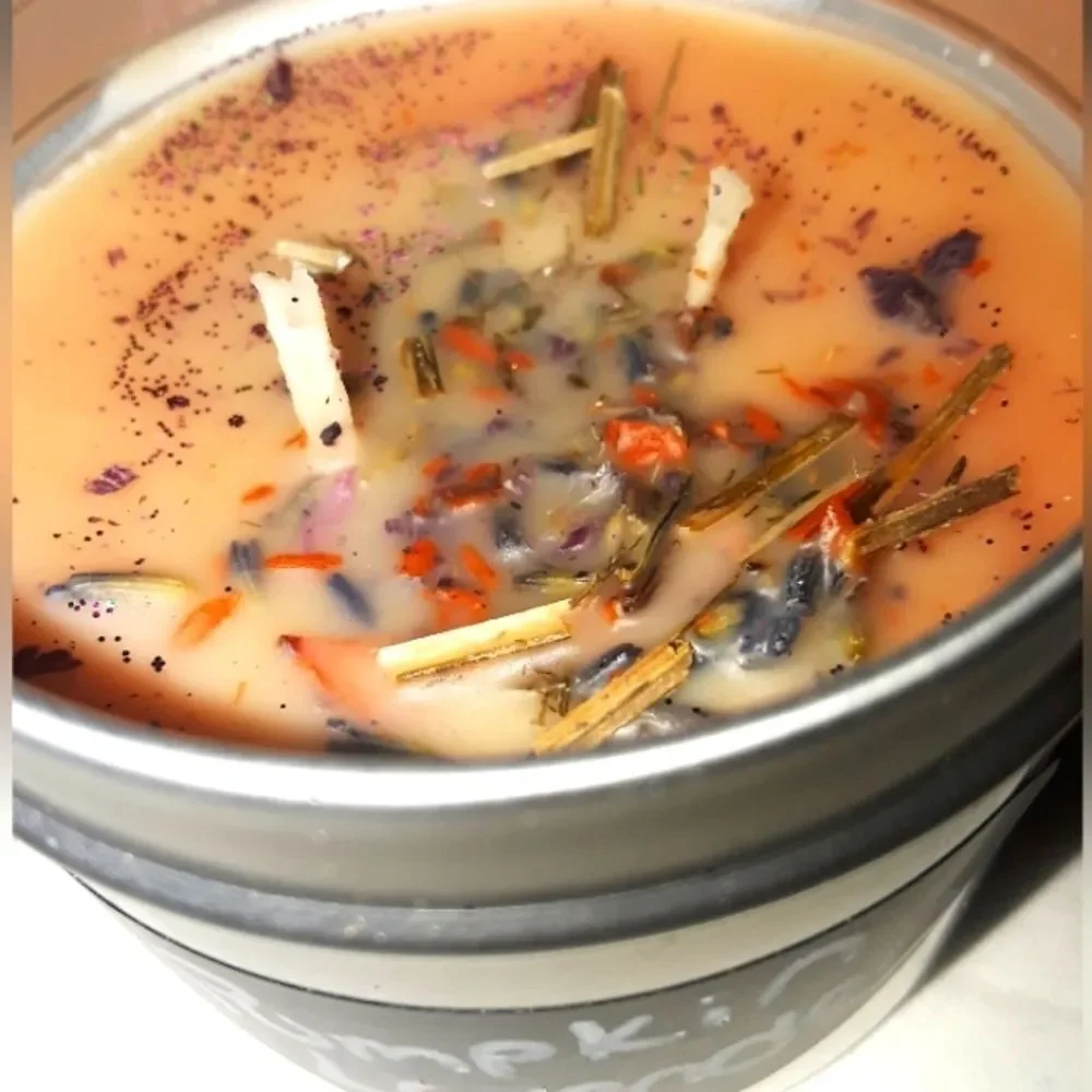 𝅺HAND Crafted Pumpkin Lavender all natural candle